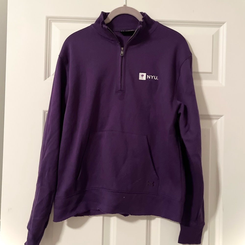 NWOT Under Armour New York University Purple 1/4 Zip